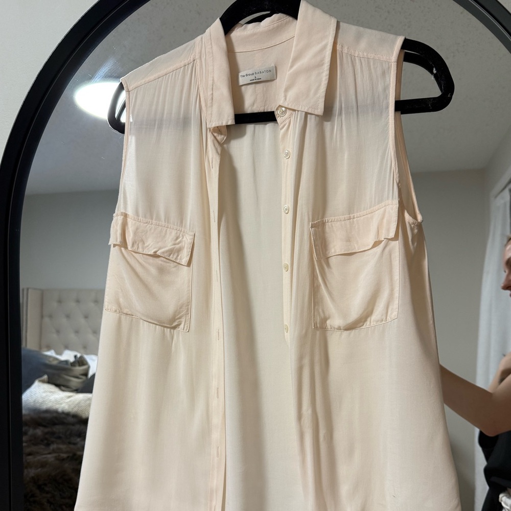 Babaton Sleeveless Cream Top